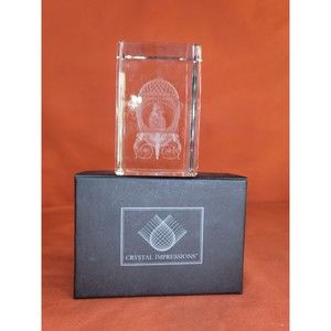3D Crystal Mary Jesus Inside Egg Faberge Laser Etched Glass Paperweight Israel